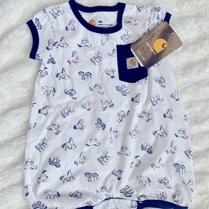 Carhartt one piece romper for 9 month old. Brand new with tags :)